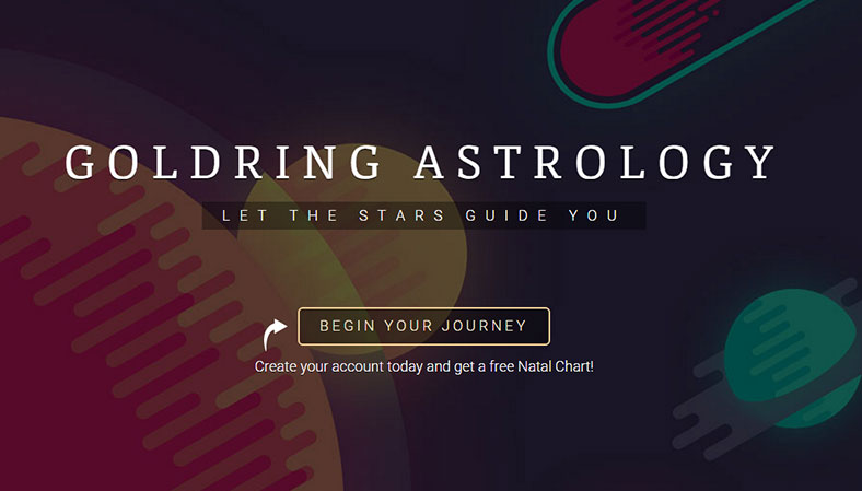 A thumbnail of GoldRing Astrology's landing page
